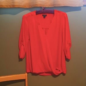 This bright orange a.n.a. top is perfect to brighten your wardrobe.